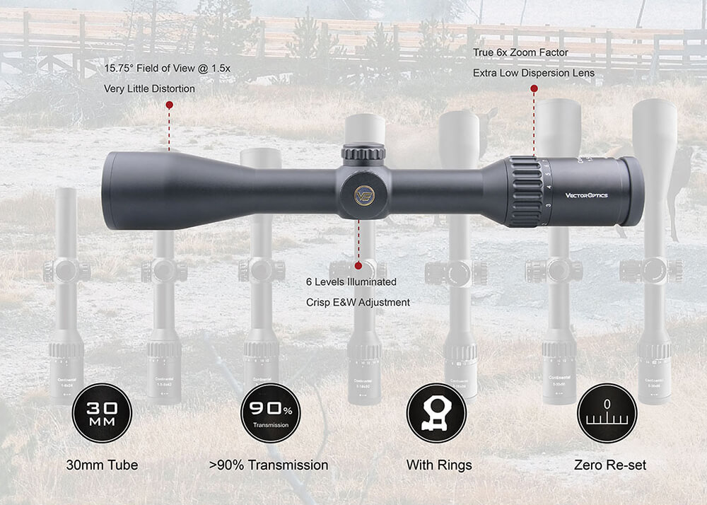 Vector Optics Continental 1.5-9x42 Rifle Scope