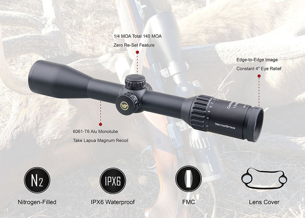 VECTOROPTICS　Continental 1.5-9×42 Vector Optics Continental 1.5-9x42 Rifle Scope