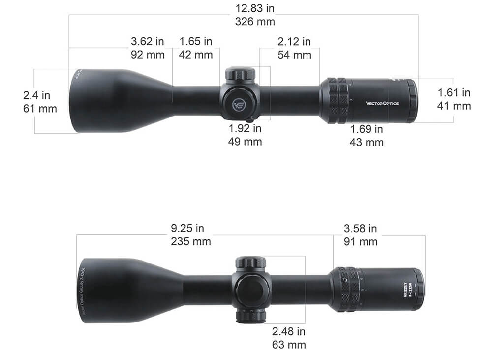 Vector Optics Grizzly 3-12x56 Rifle Scope