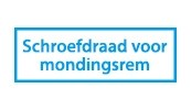 Schroefdraad op loop voor mondingsrem